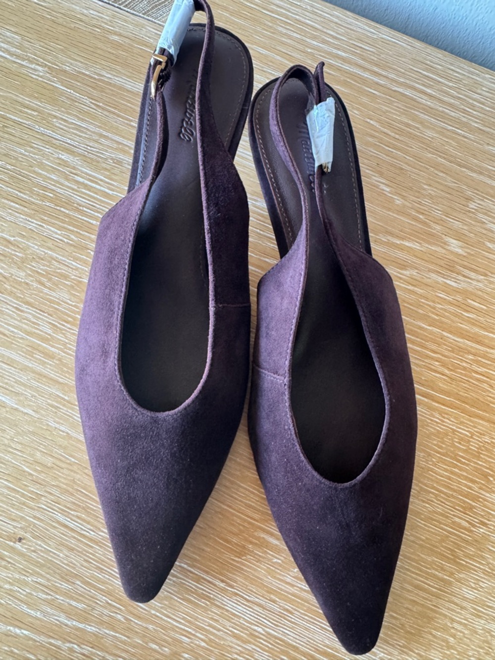 NWOB! MADEWELL Women's Emilie Slingback Pump Chocolate Raisin Suede 10 Brown - Picture 6 of 16